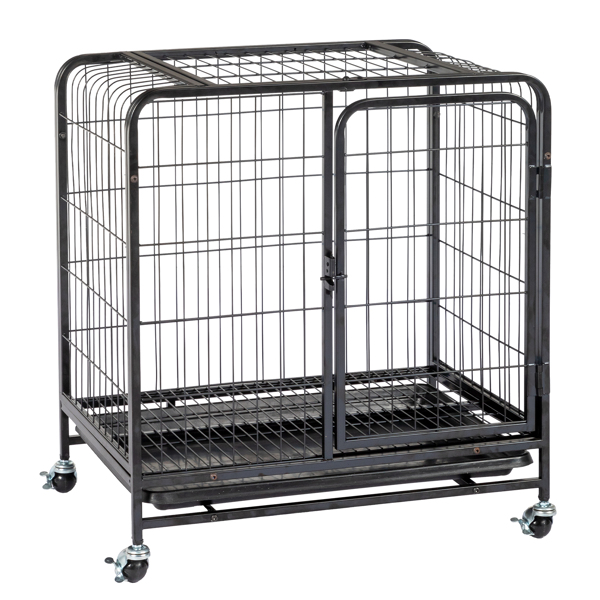62x44x66cm Assembled Square Tube Wire Black Cat And Dog Cage 62x44x66cm Assembled Square Tube Wire Black Cat And Dog Cage
